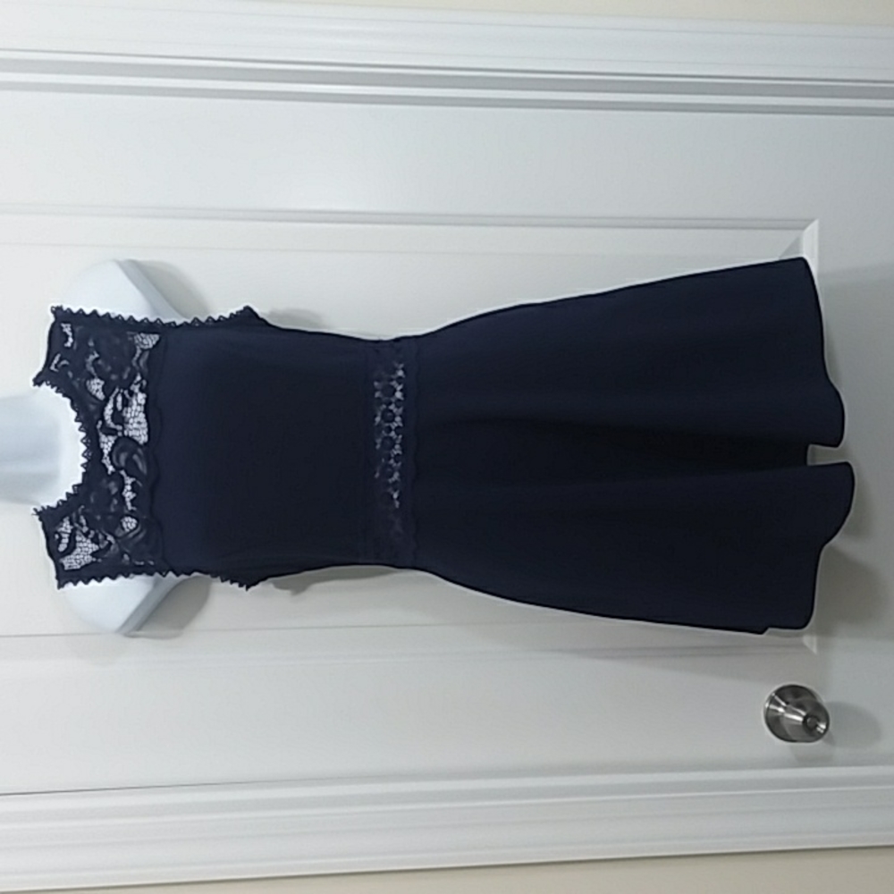 Speechless Navy Lace Dress